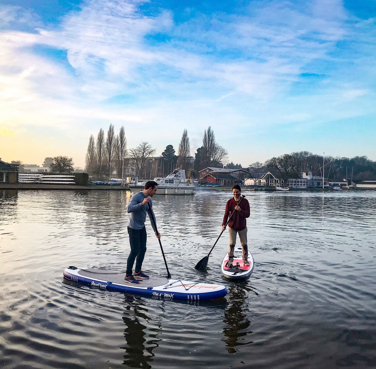 Paddleboarding in West London